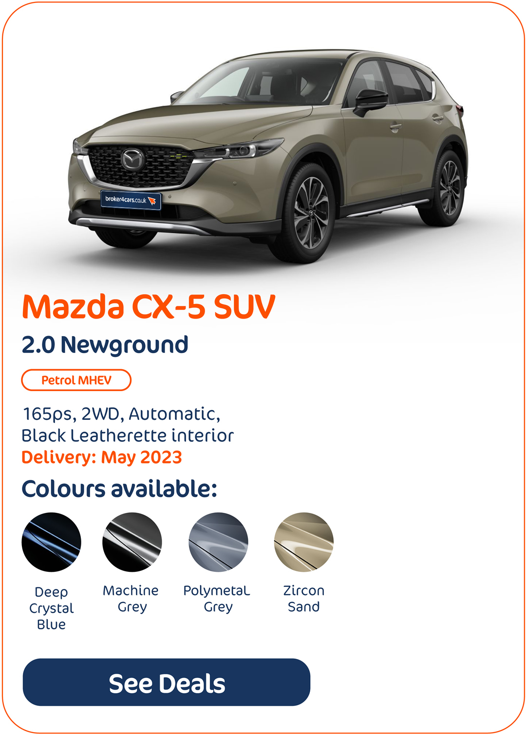 Mazda CX-5 SUV 2.0 Newground - Click to Enquire